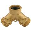 Hose Wye With Shutoff Brass