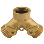 Hose Wye With Shutoff Brass