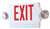 White Tplas LED Exit Red Letter