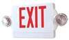 White Tplas LED Exit Red Letter