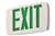 White Tplas LED Exit Green Lette