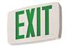 White Tplas LED Exit Green Lette
