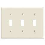 3 Gallons 3 Toggle Midway Wall Plate Ivory