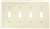 4 Gang 4 Toggle Midway Wall Plate Ivory