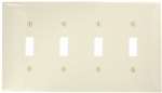 4 Gang 4 Toggle Midway Wall Plate Ivory