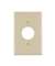 1 Gang Single Receptacle Ivory