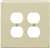 2 Gang 2 DUP Midway Wall Plate Ivory