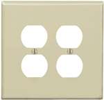 2 Gang 2 DUP Midway Wall Plate Ivory