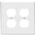 2 Gang 2 DUP Midway Wall Plate White