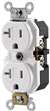 20 AMP TP DUP Receptacle White