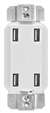 4.2A 4-PORT USB CRGR Decorative Ivory