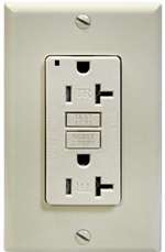 20A DUP GFI TP Receptacle LT ALM
