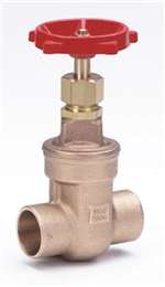 Not For Potable Use 3 Bronze 125# Sweat Non-Rising Stem Thread Bonnet Gate Valve