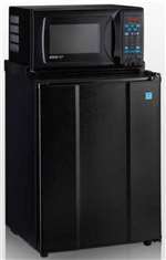 2.4 CF Refrigerator With Microwave Combination Black