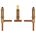 2 Handle Three Hole Roman Tub Valve Adjustable 1/2 Center Set Connection