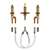 2 Handle Three Hole Roman Tub Valve Adjustable 1/2 CPVC PEX