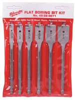 6 PC Flat Wood Boring Set