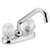 Lead Law Compliant 2 Handle Laundry Faucet Chateau Polished Chrome 2.2 GPM