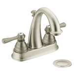 Lead Law Compliant 2 Handle 4 Lavatory Faucet Trim Brushed Nickel 1.5 GPM