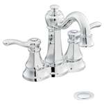 Lead Law Compliant 2 Handle Lavatory Faucet With Drain Assembly 1.5 GPM