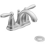 Lead Law Compliant 2 Handle Lever Center Set Lavatory Faucet Polished Chrome 1.5 GPM