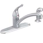 Lead Law Compliant 1 Handle Lever Kitchen Faucet With Spray 2.0 GPM