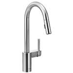 Lead Law Compliant Align 1 Handle High Arc Pull Down Kitchen Faucet Polished Chrome