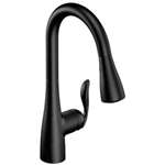 Lead Law Compliant 1 Handle One Hole Pull Down Kitchen Faucet Matte Black 1.5 GPM