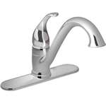 Lead Law Compliant 1 Handle Solid Lever Kitchen Faucet Polished Chrome 2.0 GPM