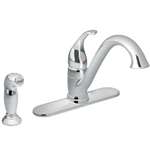 Lead Law Compliant 1 Handle Lever Kitchen Faucet Polished Chrome Widespread 2.0 GPM