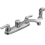 Lead Law Compliant 2 Handle Kitchen Faucet W/S/Spry 2.0 GPM