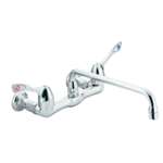 Lead Law Compliant Two Hole Wlmt Faucet 3.12 Spout Chrome 2.2 GPM