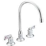 Lead Law Compliant 2 Handle Deck Mount Widespread Lever Faucet 2.2 GPM