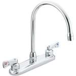 Lead Law Compliant 2 Handle Lever Kitchen Faucet With Spout 2.2 GPM