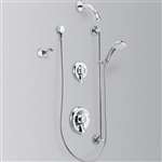 Satin Antique Nickel Posi-Temp Head and Flange Shower System 2.5 GPM