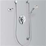 1 Handle Pressure Balance Valve Shower Chrome 2.5 GPM