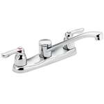Lead Law Compliant 2 Handle Lever Kitchen Faucet Chrome 2.2 GPM