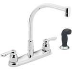 Lead Law Compliant 2 Handle Kitchen Faucet W/S/Spry 2.2 GPM
