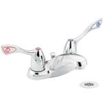 Lead Law Compliant 2 Handle Wristblade Handle 4 Lavatory Faucet Chrome 2.2 GPM
