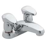 Lead Law Compliant 2 Handle Motor Lavatory Faucet ADA Vandal Resistant 0.5 GPM