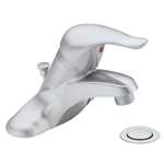 Lead Law Compliant 1 Handle Lever 4 Lavatory Faucet Brushed Chrome 1.5 GPM