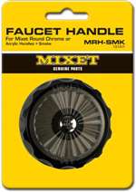 Mixet Round Volume Control Handle With Satin Chrome Smoke