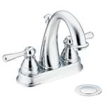 Lead Law Compliant 2 Handle 4 Lavatory Faucet Trim Polished Chrome 1.5 GPM