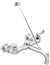 Not For Potable Use 2 Handle Service Sink Faucet Wall Mount