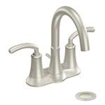 Lead Law Compliant 2 Handle Lever Center Set Lavatory Faucet Brushed Nickel 1.5 GPM