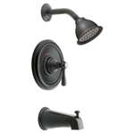 1 Handle Lever Tub and Shower Trim Wrought Iron 2.5 GPM