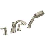 Trim Brantford Four Hole Roman Tub Brushed Nickel