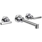Lead Law Compliant Arris 2 Handle Wall Mount Three Hole Lavatory Polished Chrome