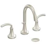 Lead Law Compliant 2 Handle Lever Lavatory Faucet Trim Brushed Nickel 1.5 GPM