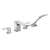 90 Degree Trim Roman Tub Four Hole Polished Chrome